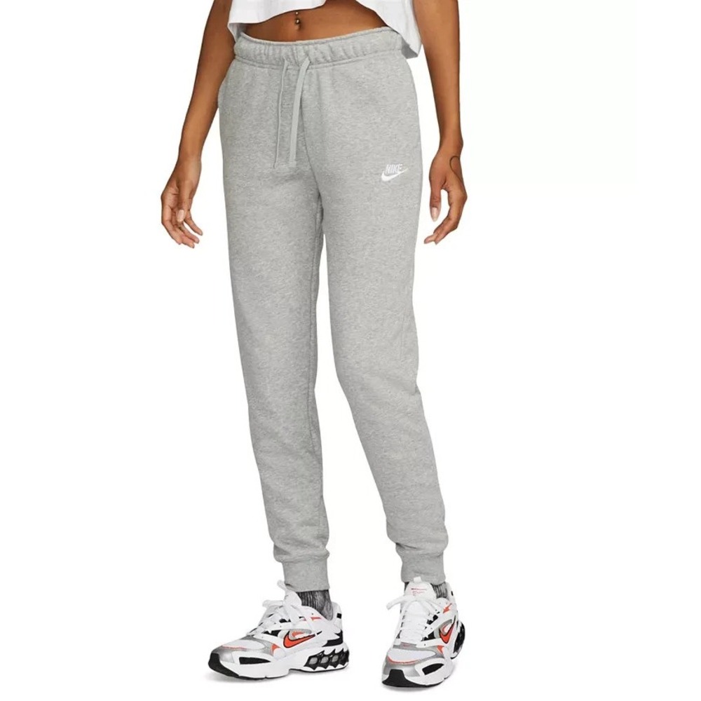 NEW Women's Nike Sportswear Club Fleece Midrise Joggers Gray Heather Size XXL